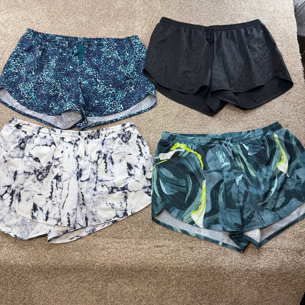 Old Navy Active Go-Dry Dolphin Running Shorts Lot Womens Large Athletic Gym